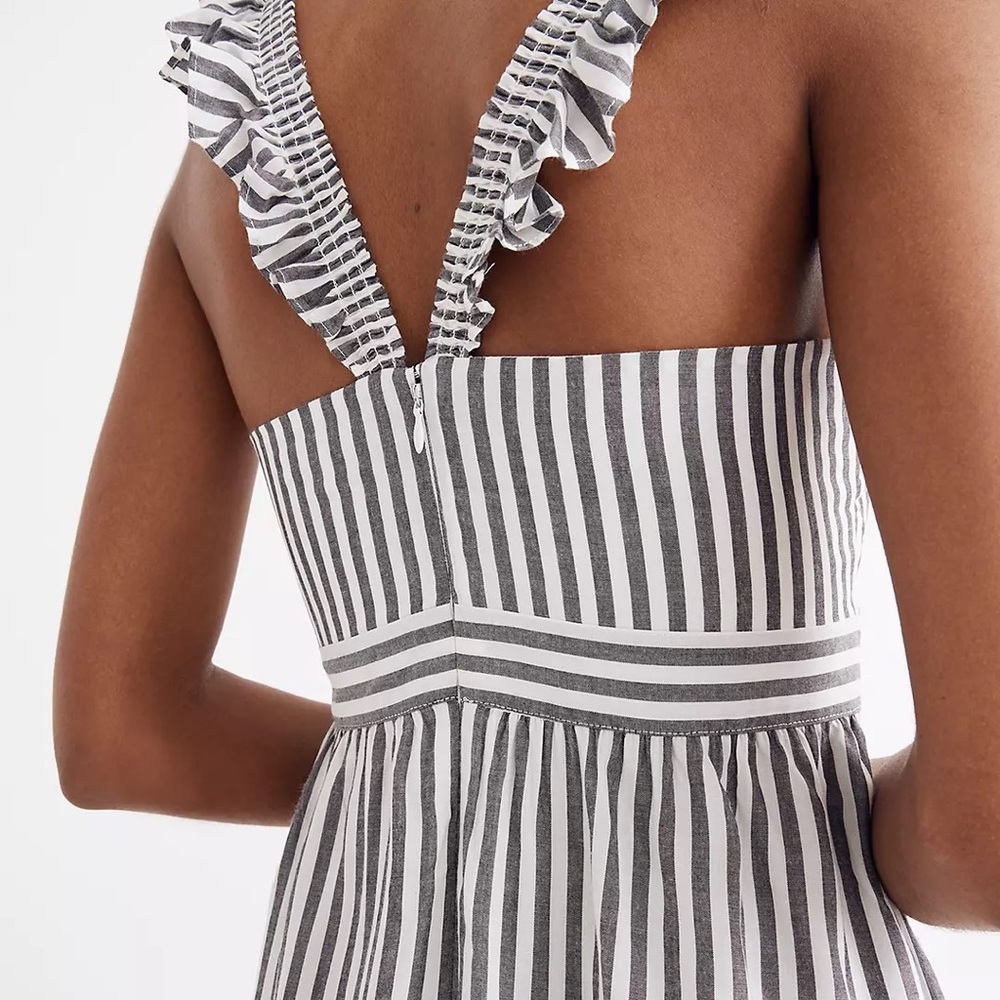 Madewell Striped Ruffle-Strap Empire Dress - Picture 5 of 9